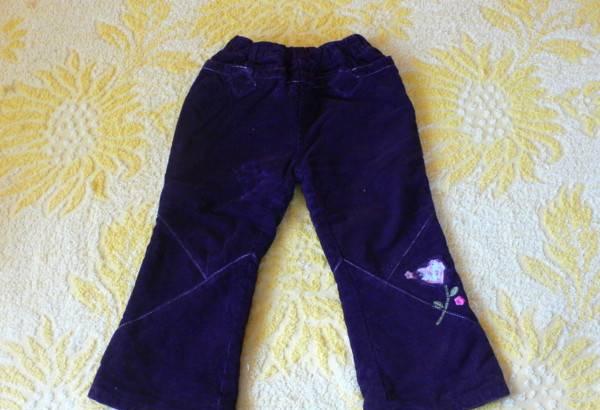 Брючки вельвет на подкладке б/у р 92 Москва