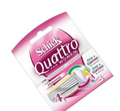 Лезвия для бритья Quattro titanium 3шт Schick Москва