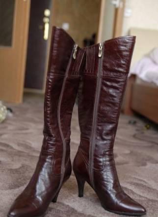 Сапоги демисезонные размер 37 нат кожа 1000р Москва