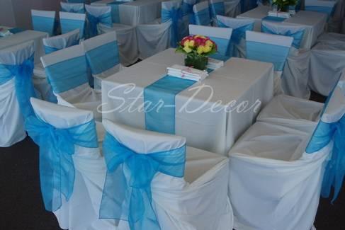 Аренда чехлов на стулья, оформление президиума Москва