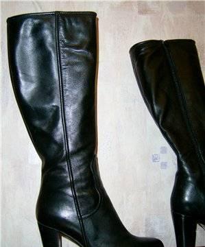 Сапожки, черные, нат.кожа Москва