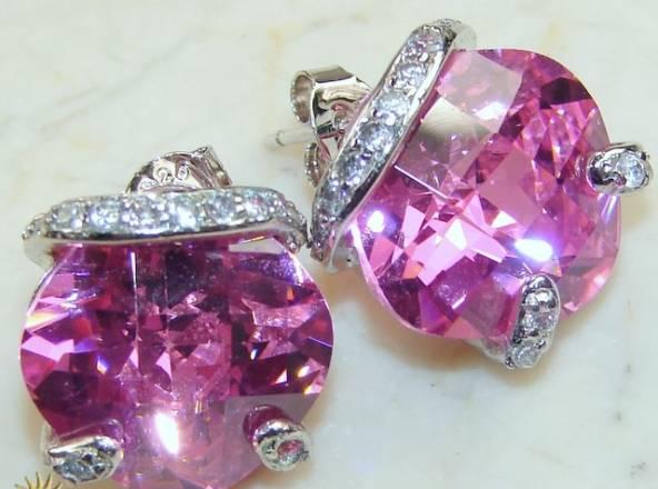 Шикарные серебряные серьги с крупным  топазом Москва