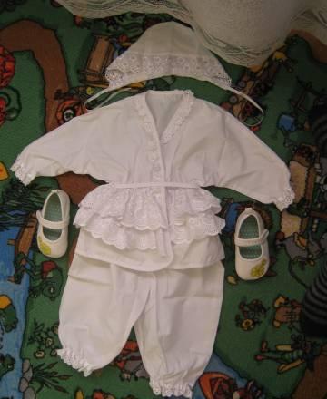 Костюм для крещения вместе с босаножками Санкт-Петербург