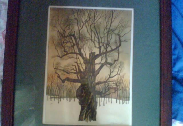 Картина акварель Москва