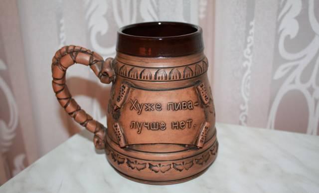 Новая пивная керамическая кружка Москва