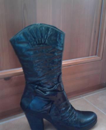 Полусапожки кожаные черные, новые Санкт-Петербург