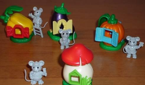 Лучшие киндер сюрпризы. 4 домика с мышками Ростов-на-Дону