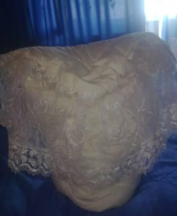 Конверт-одеяло кружевной с чепчиком Москва