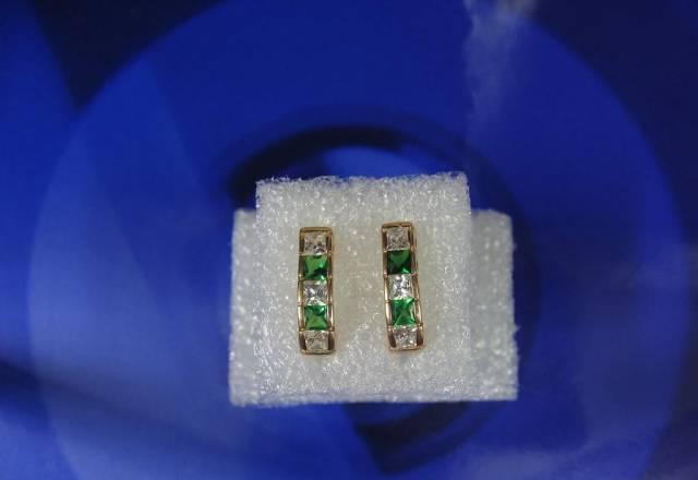 Серьги золотые 585 Москва