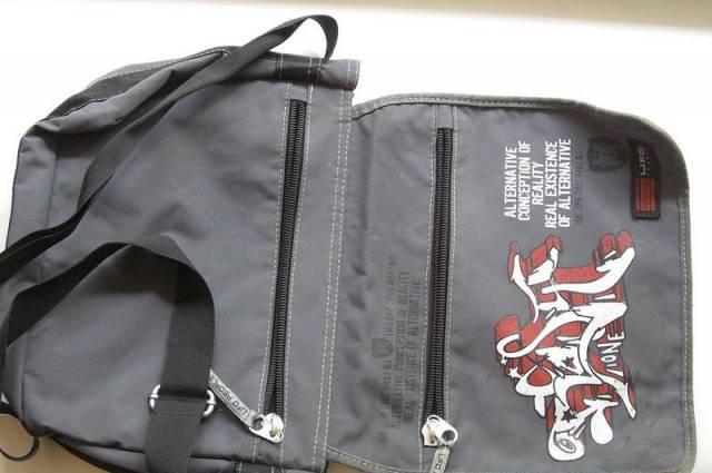 Сумка из ткани, серая Москва