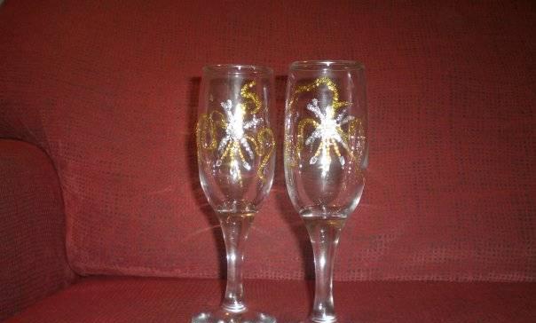 Роспись свадебных бокалов Москва