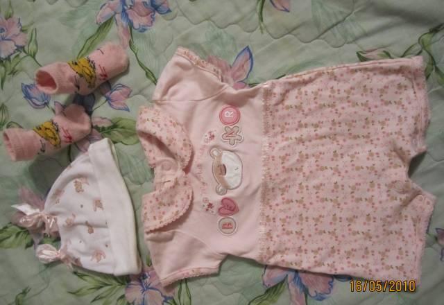 Нарядный ф-ый комбез для девочки от 0 до 3 мес Москва