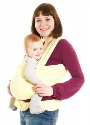 Слинг "мать-ехидна" трикотажный цвет желтый Москва