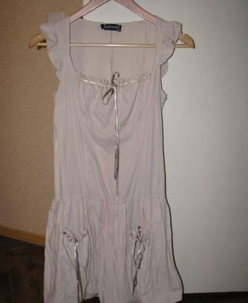 Платье хлопковое бежевого цвета Москва