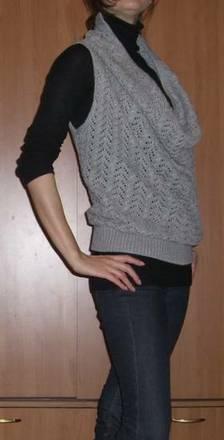 серый жилет кардиган безрукавка вязаный Москва