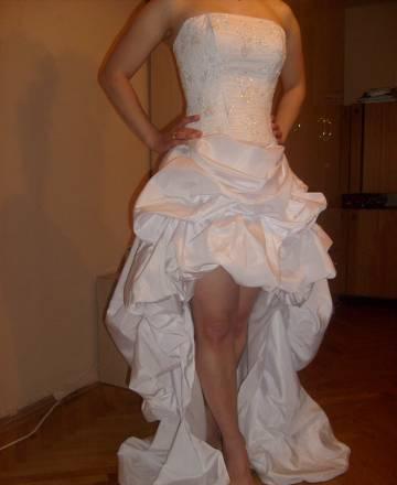 Короткое дизайнерское свадебное платье Москва