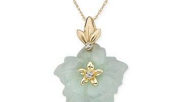 Золотая подвеска-жадеит,бриллианты Москва