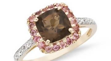 Комплект-кольцо,подвеска-раухтопаз,бриллианты Москва