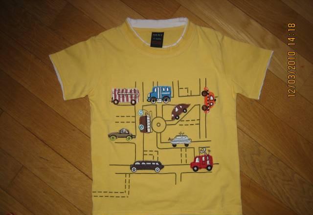 Футболка желтая с машинками Москва
