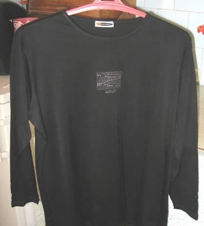 Черный джемпер в спортивном стиле, р 60 Москва