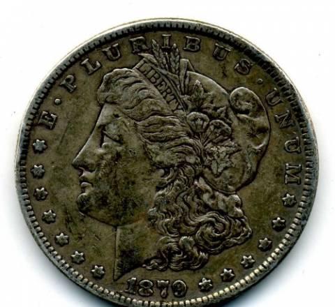 Одон доллар 1879 год серебро редкая монета Санкт-Петербург