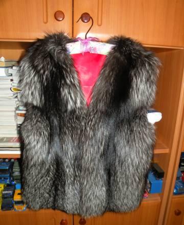 Меховая жилетка из чернобурки Москва