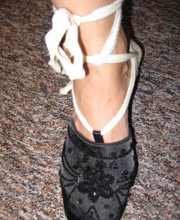 Туфли - сабо на завязках (новые), раз.38.5 Москва