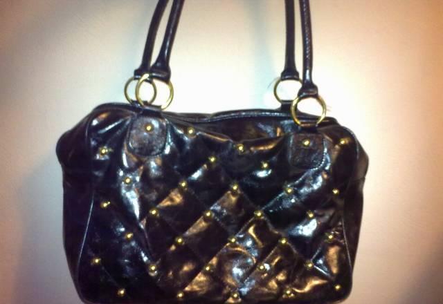 Сумка Черна кож зам(лаковая) Москва