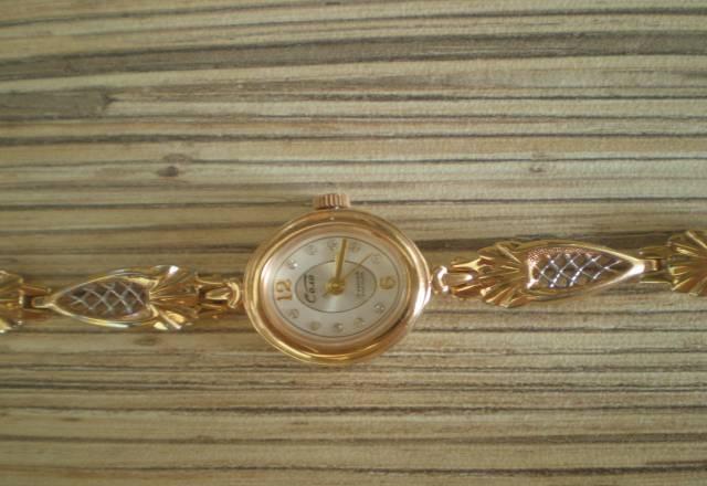 Позолоченые женские механические часы соло Москва