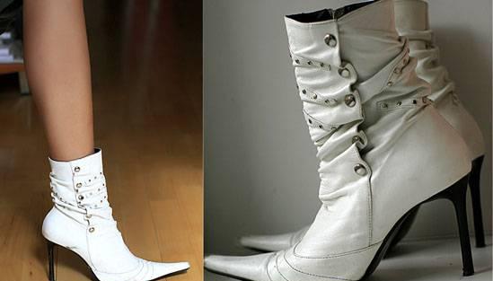 Полусапожки белые. Веснаосень Санкт-Петербург