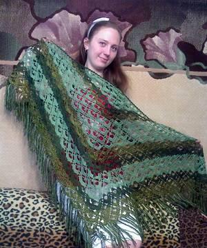 Шали  вязанные крючком и  спицами -эксклюзив Великий Новгород