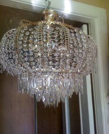 Новая хрустальная люстра на 5 ламп  " Галактика" Москва