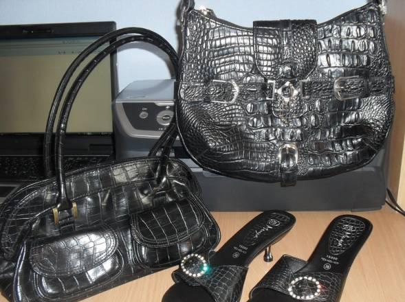 Новые сабо+ сумка под рептилию+2-я сумка в подарок Москва