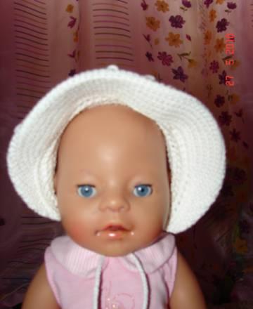 Эффектная шапочка-панамка-капор для новорождённой Москва