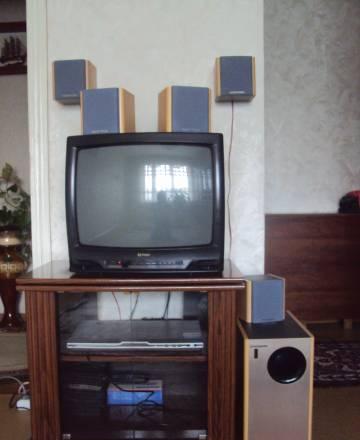 "Домашний кинотеатр,+DVD,+ Тел+ тумбочка Москва