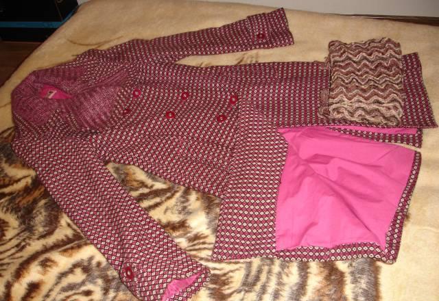 Пальто весна-осень вязаный ворот Москва