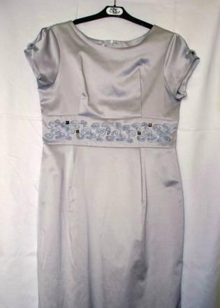 Платье атласное серое Москва