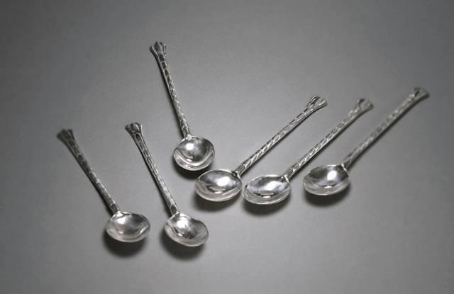 Комплект  чайных серебряных ложек "Леда", " Leda" Москва