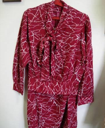 Новый польский бордовый с белым костюм Москва