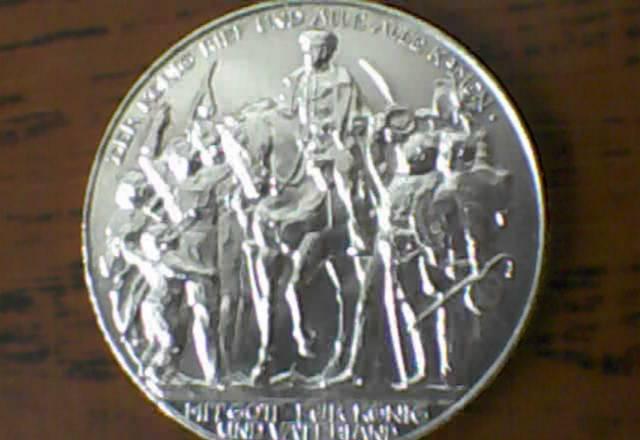 Монета drei mark 1913 Серебро Санкт-Петербург