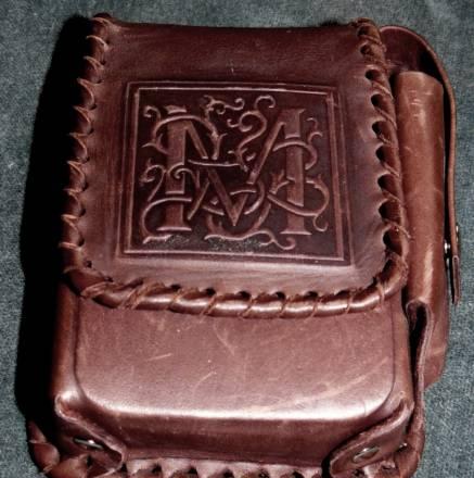 Кожаный Чехол для сигарет и зажигалки Москва