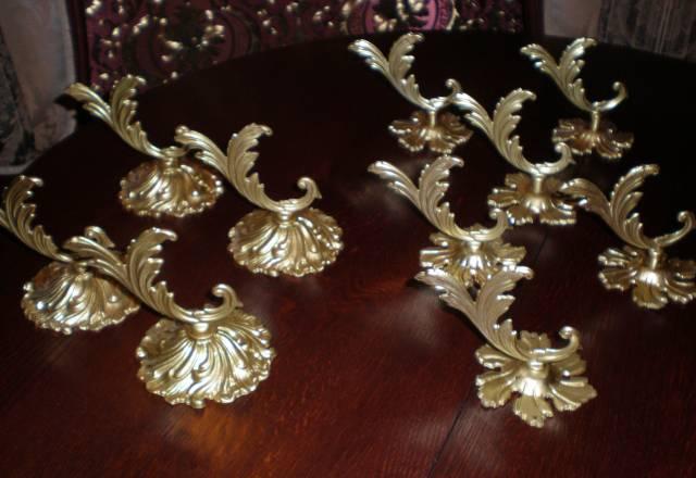 Вешалки - крючки для кистей штор, старинная бронза Москва