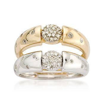 Комплект-2 золотых кольца-бриллианты Москва