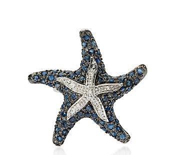 Серебряное кольцо-сапфиры 2,25 карата,бриллианты Москва