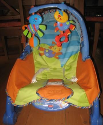 Шезлонг-качалка-стульчик Фишер-прайс Москва