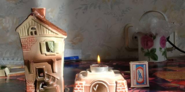 Дом подсвечник керамический новый своеобразный Москва