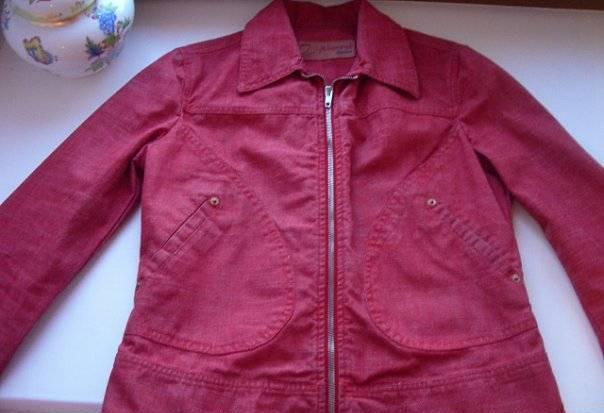 Стильная красная джинсовая куртка (Италия) Санкт-Петербург