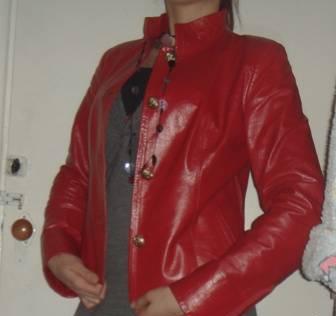 Кожаная куртка красная Шикарная 44-46 Санкт-Петербург