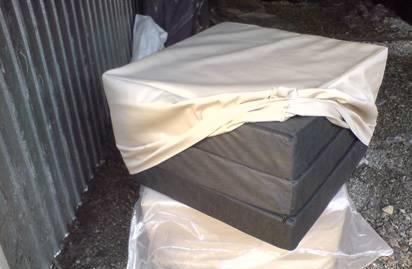 Пуфы икеа новые 80х80 см Бежевые. расклад в матрас Москва