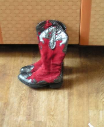 Стильные казаки из замши Москва